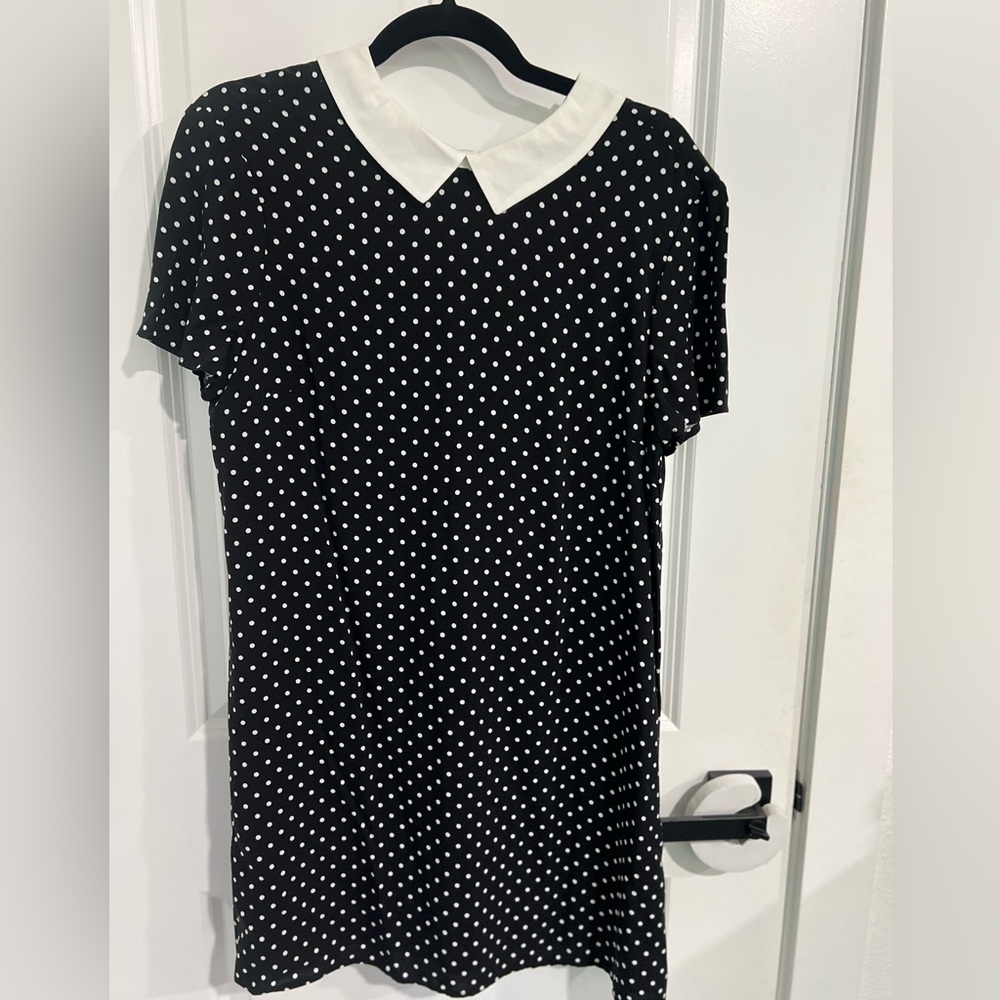 Black and White Polka Dot Mini Dress